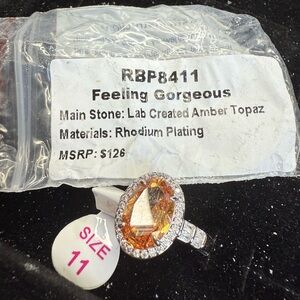 Feeling Gorgeous Amber Topaz Ring